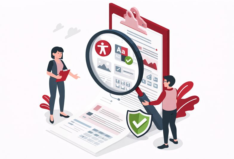 Document accessibility remediation review showing accessible content structure and compliance elements